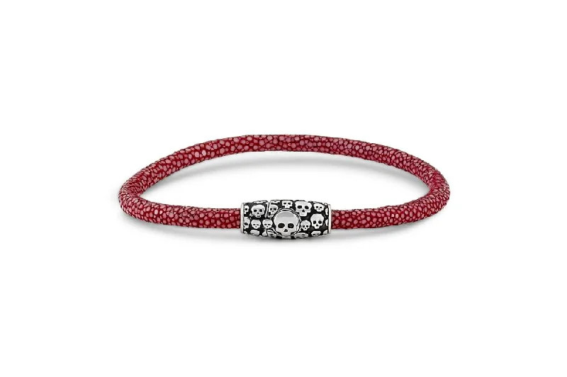 thin bangles for women-Tobaru Bracelet- Bordeax Stingray