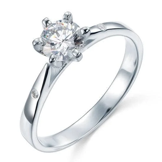 cushion diamond engagement rings-0.8 Ct Diamond 6-Prong Engagement Ring