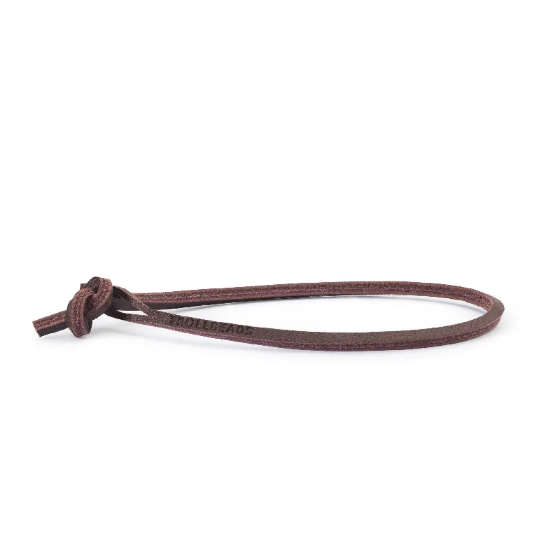 modern bangles for women-Single Leather Bracelet, Brown