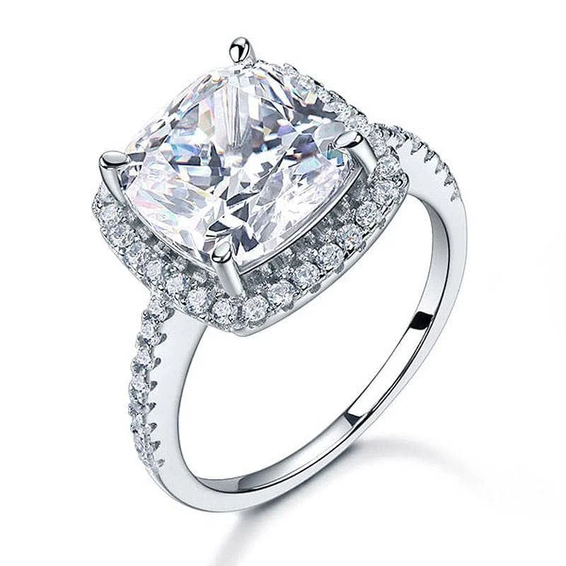 unique engagement rings-Created Diamond Wedding Engagement Ring 5 Carat