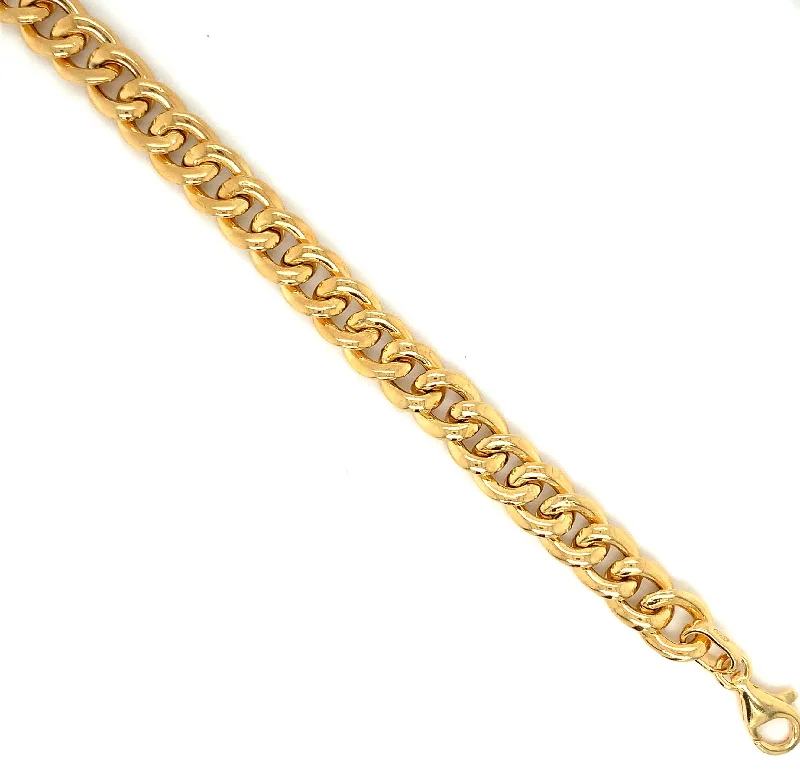 diamond bangles for women-Golden Chunky Link Bracelet