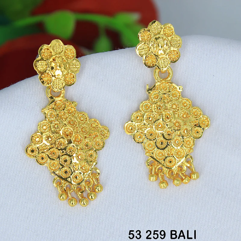 custom earrings for women-Mahavir Dye Gold Dangler Earrings