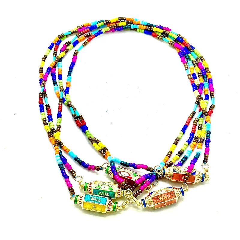 high-quality necklaces for women-Invocate Will Power Box Colorful Necklace