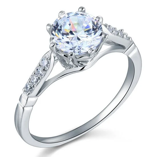 custom diamond engagement rings-2.0ct Round-Cut Diamond Anniversary Ring