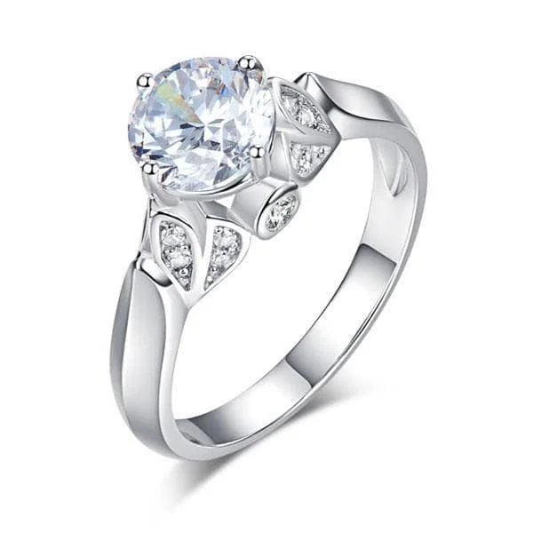 solitaire engagement rings for women-Engagement Ring 1.25 Ct Created Diamond Jewelry