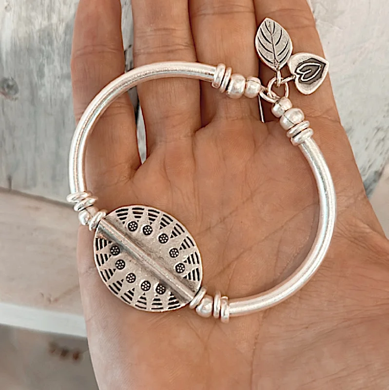 thin bangles for women-SILVER GYPSY BRACELET