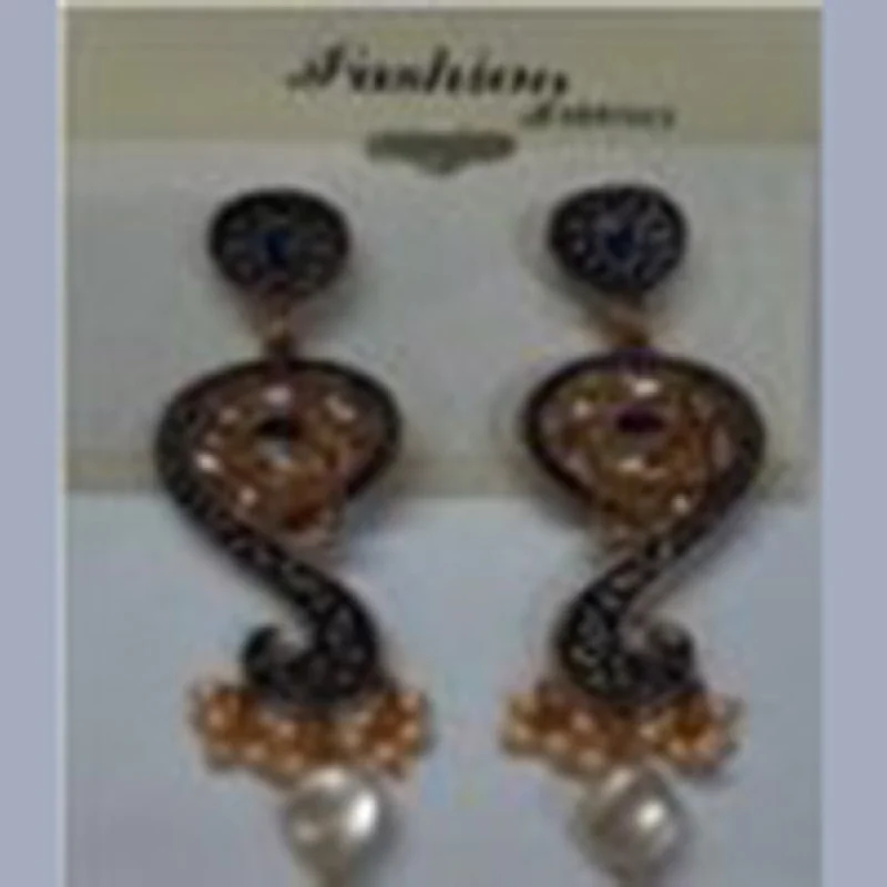 drop earrings for women-Infinity Jewels Gold Plated Dangler Earrings