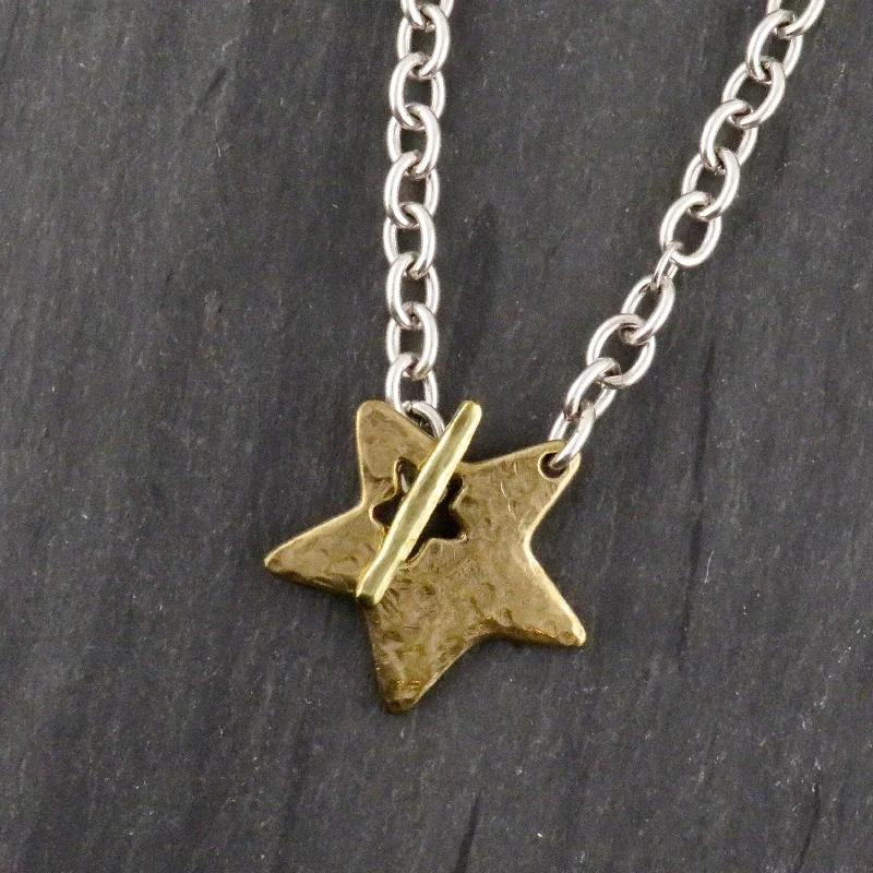 bohemian necklaces for women-'Star in Front' Necklace - Mixed Metals