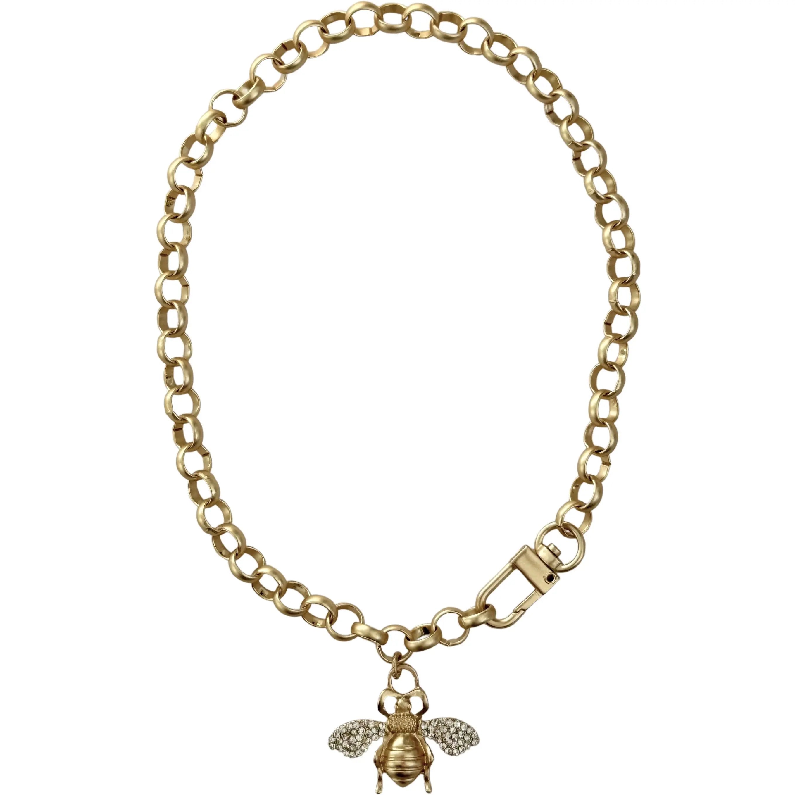 fashion necklaces for women-Barberini Bee Necklace - Gold