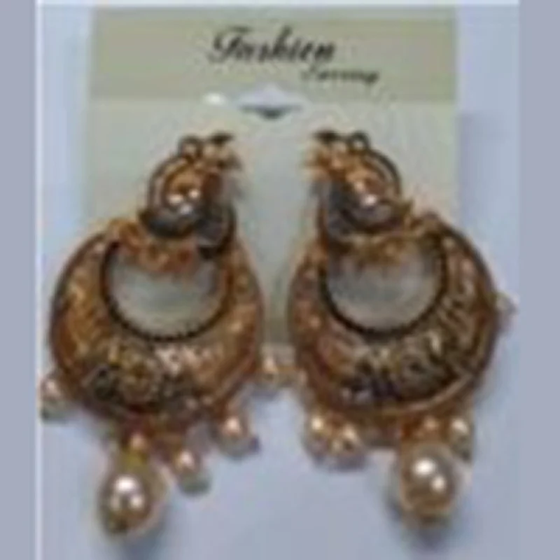 gold drop earrings for women-Infinity Jewels Gold Plated Dangler Earrings