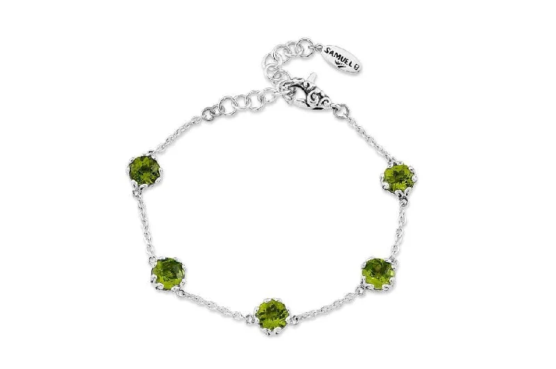 stretch bangles for women-Glow Bracelet- Peridot