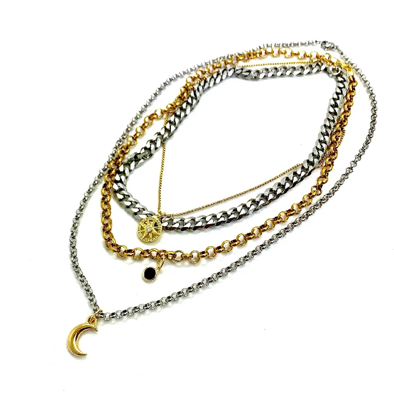 gold necklaces for women-Follow Your Course Necklace Set