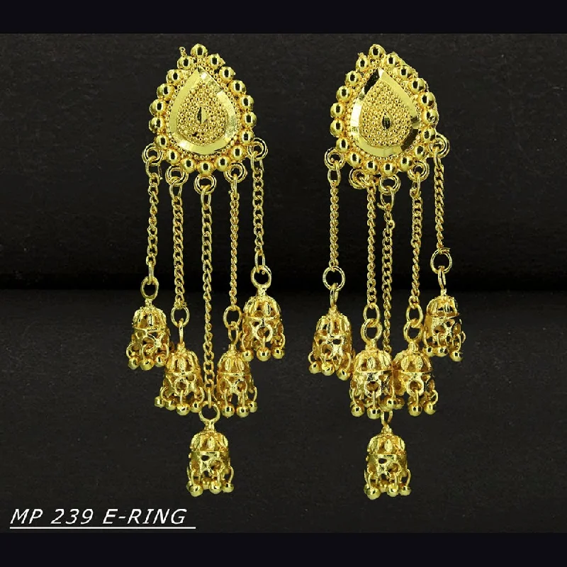 sterling silver earrings for women-Mahavir Forming Gold Plated Dangler Earrings  - MP 239 E Ring