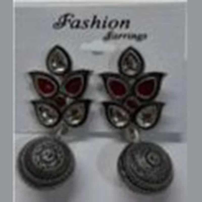 bridal earrings for women-Infinity Jewels Oxidised Plated Dangler Earrings