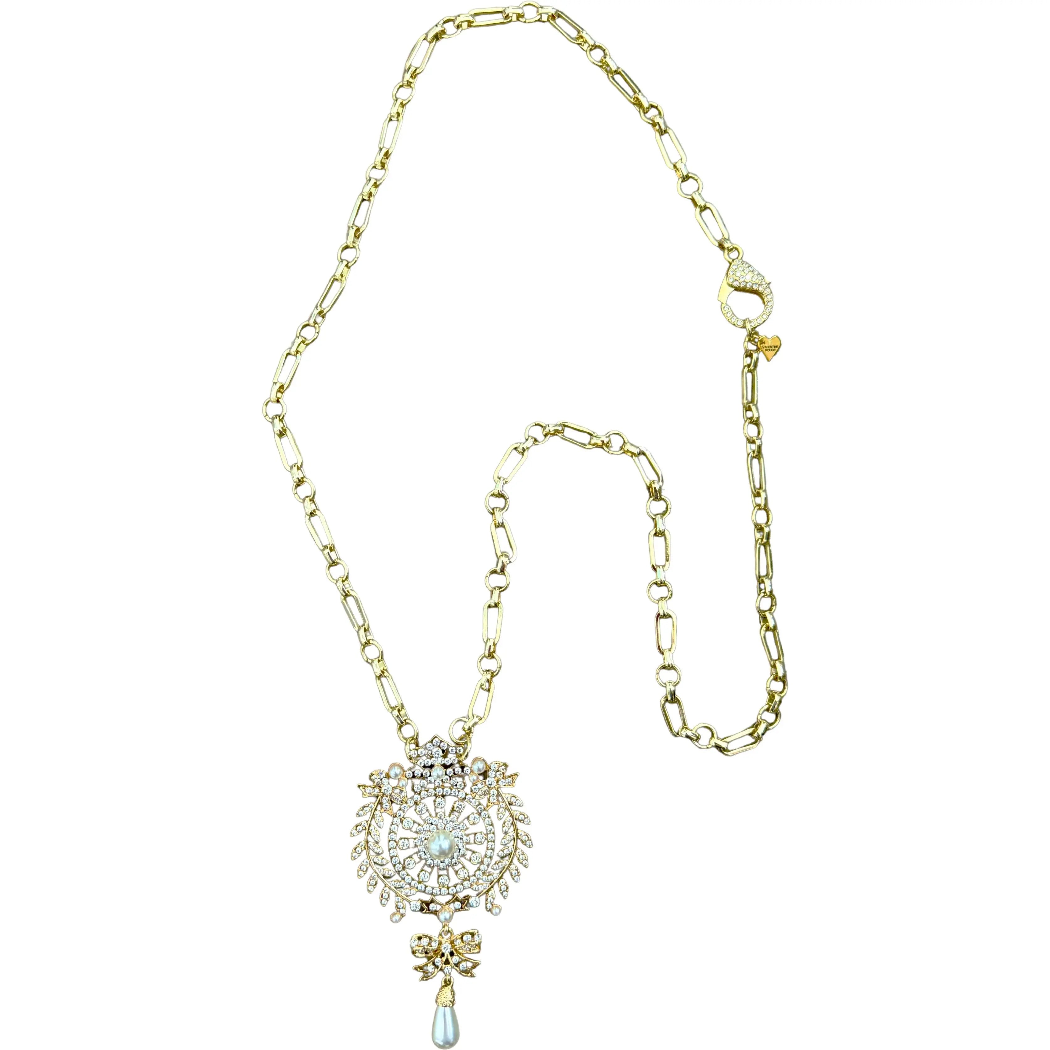 elegant necklaces for women-Venezia Long Necklace - Gold