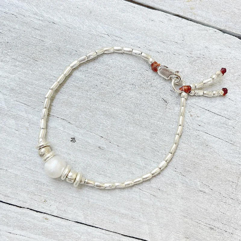 pearl bangles for women-PETITE PEARL BRACELET