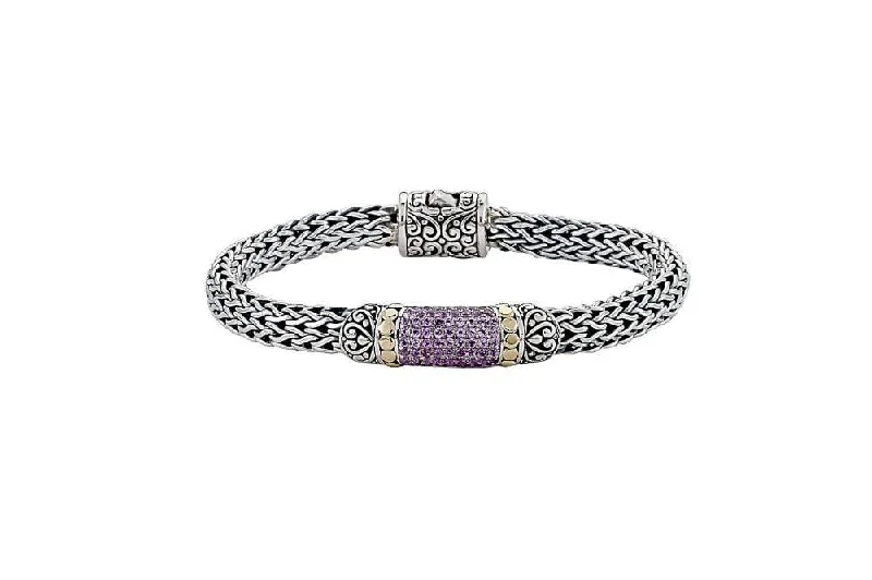 diamond bangles for women-Ubud Bracelet- Pink Sapphire