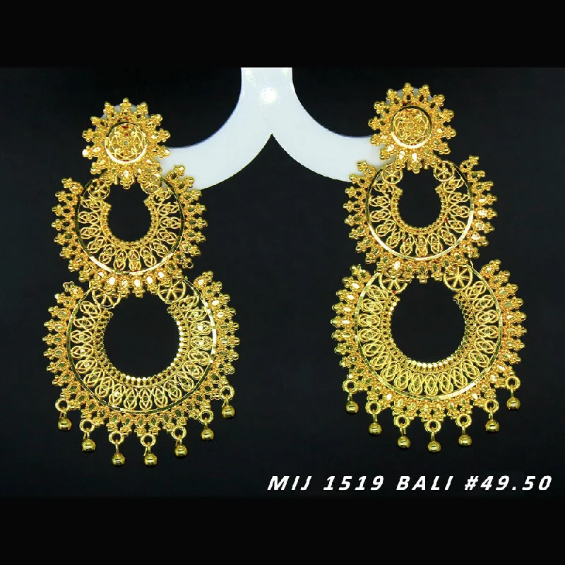 hoop earrings for women-Mahavir Forming Gold Plated Dangler Earrings