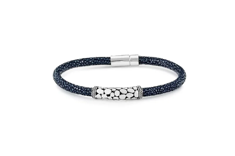 oversized bangles for women-Api Bracelet- Sapphire Stingray