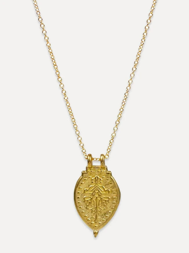 diamond pendant necklaces for women-Gold Prayer Necklace - "Invoke Peace Within"