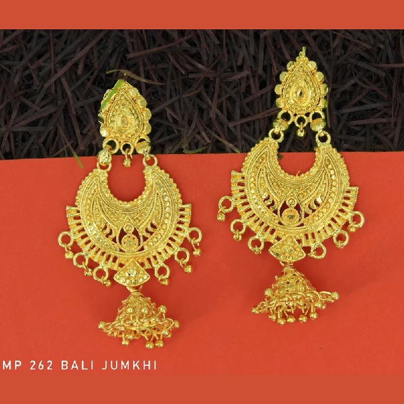 geometric hoop earrings for women-Mahavir Forming Gold Plated Dangler Earrings  - MP 262 Bali Jumkhi