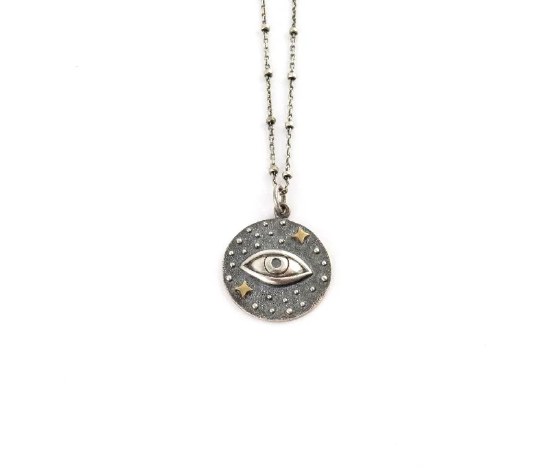 gold-plated necklaces for women-Celestial Eye Necklace