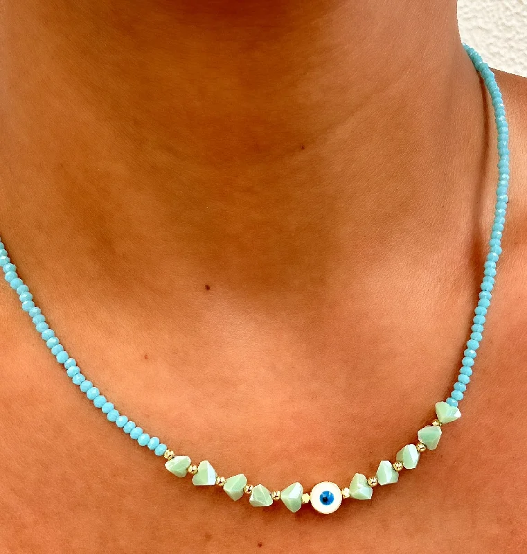 affordable necklaces for women-Turquoise Tide Necklace