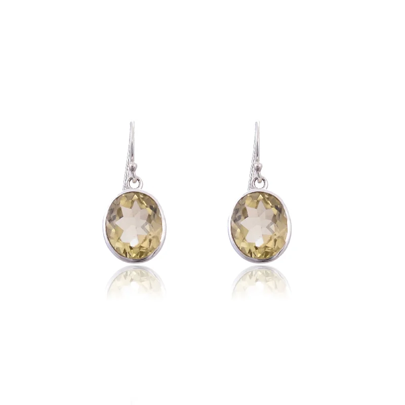 custom earrings for women-Silver Mountain Citrine silver 925 earring