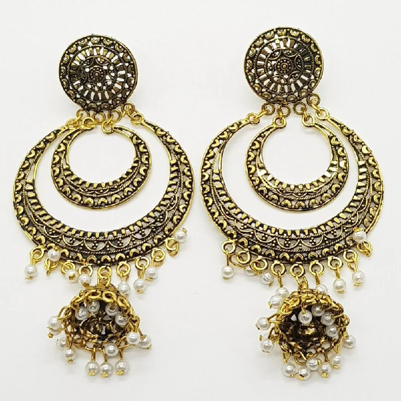 gold drop earrings for women-Raiyaraj Gold Plated Pack Of 3 Dangler Earrings -RREAR05