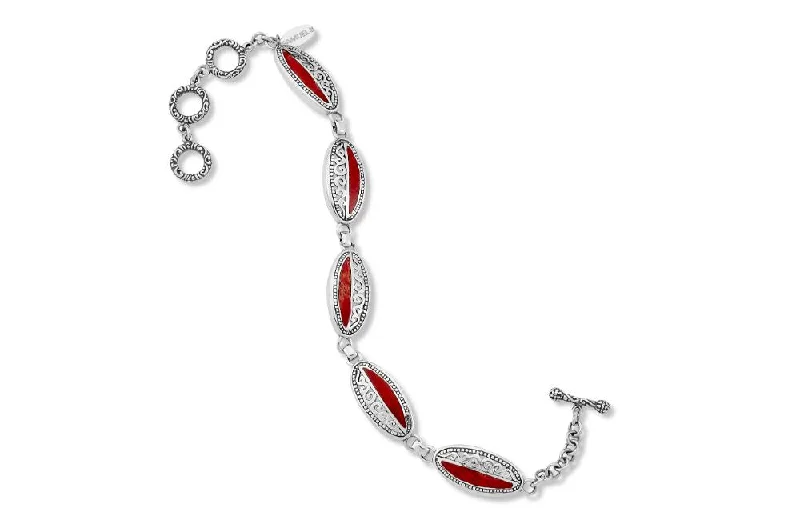 beaded bangles for women-Sumbing Bracelet- Coral