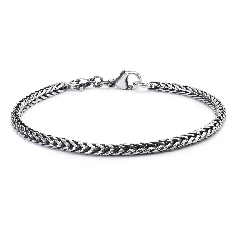 statement bangles for women-Sterling Silver Bracelet with Basic Lock