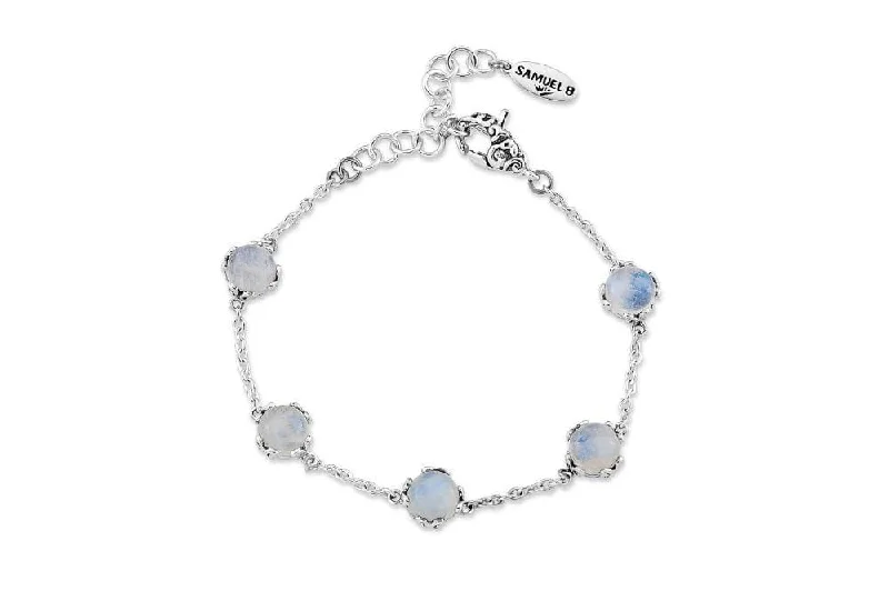 bridal bangles for women-Glow Bracelet- Rainbow Moonstone