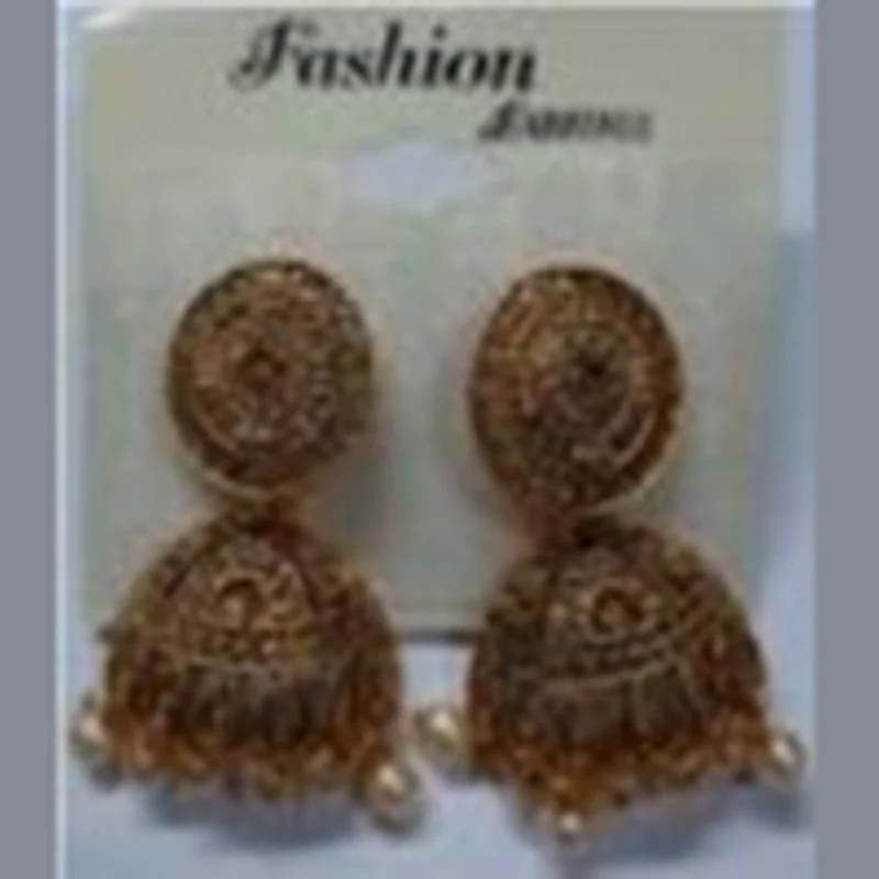 rose gold earrings for women-Infinity Jewels Gold Plated Jhumki Earrings