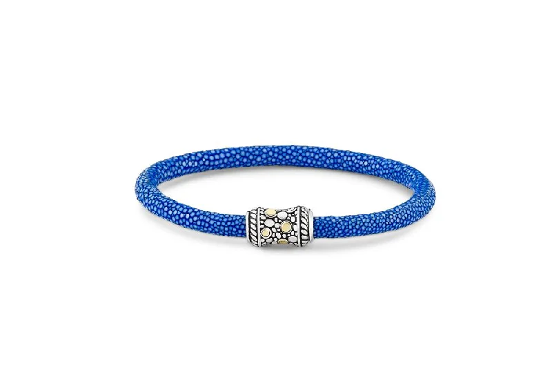 gold chain bangles for women-Doro Ora Bracelet- Lapis Stingray