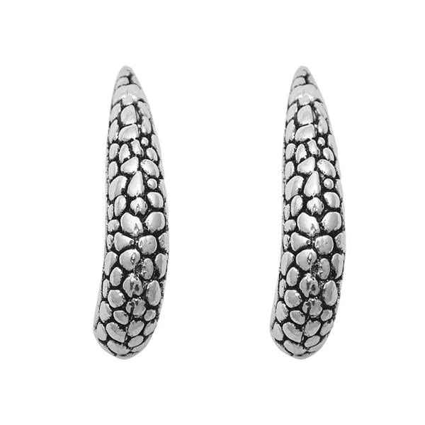 stud earrings for women-Urthn Rhodium Plated Stud Earrings - 1307921