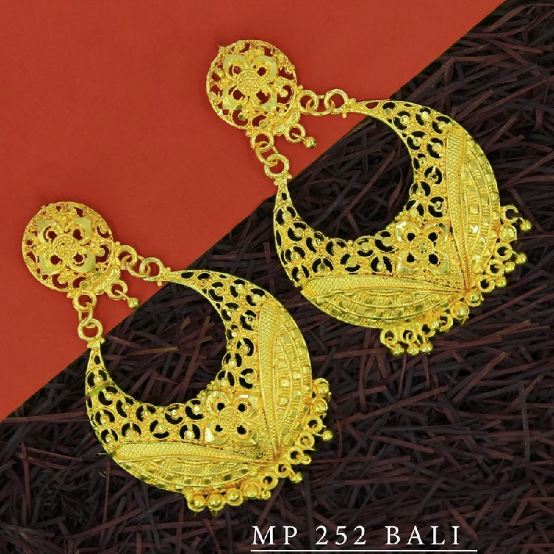 luxurious stud earrings for women-Mahavir Forming Gold Plated Dangler Earrings  - MP 252 Bali