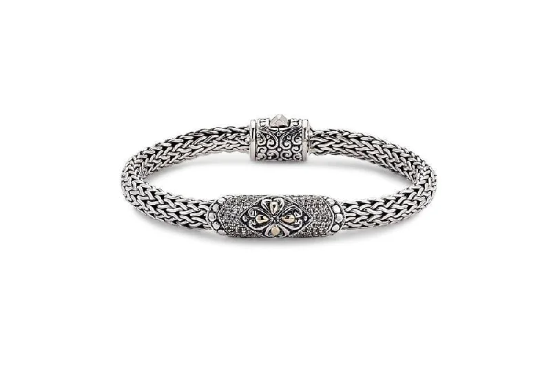 diamond-studded bangles for women-Como Bracelet- White Topaz