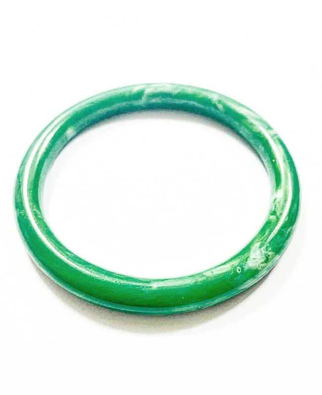 festival bangles for women-Green Resin Bangle Bracelet