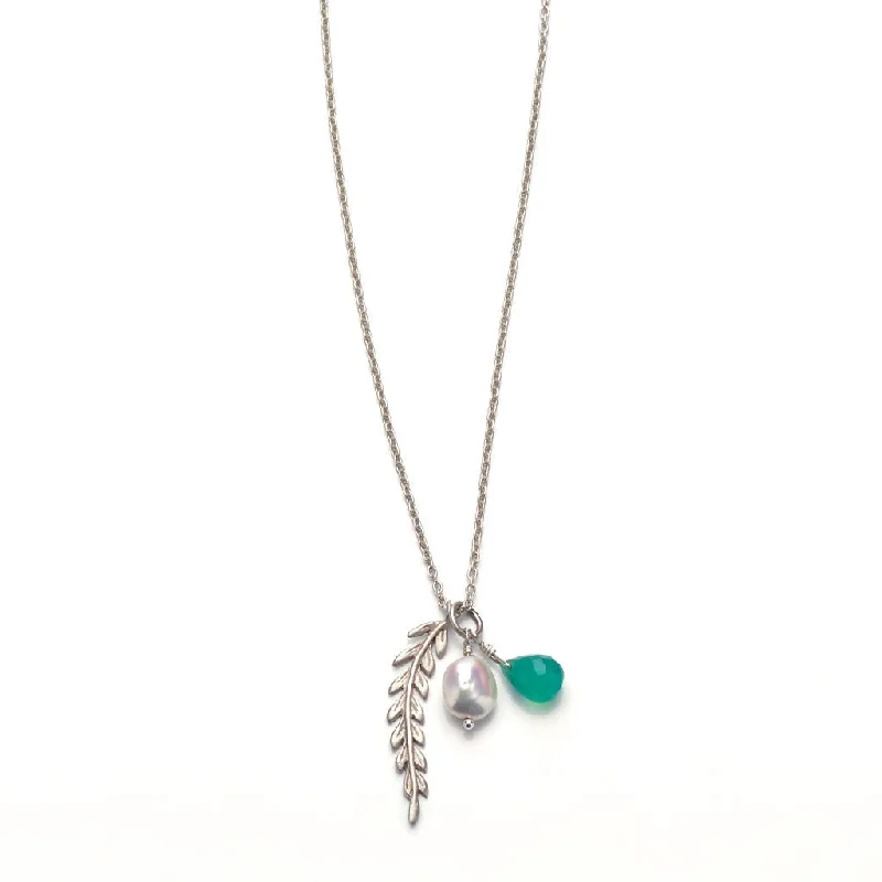 charm necklaces for women-Rome single leaf necklace