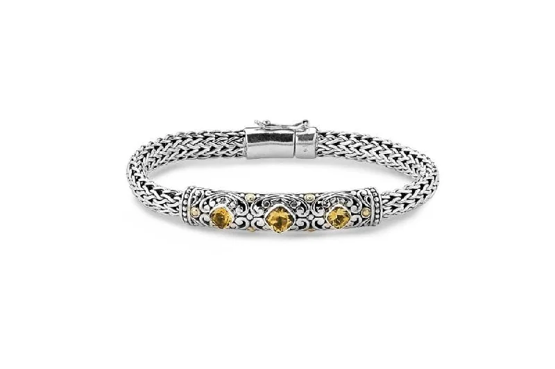 anniversary bangle sets for women-Trilang Bracelet- Citrine