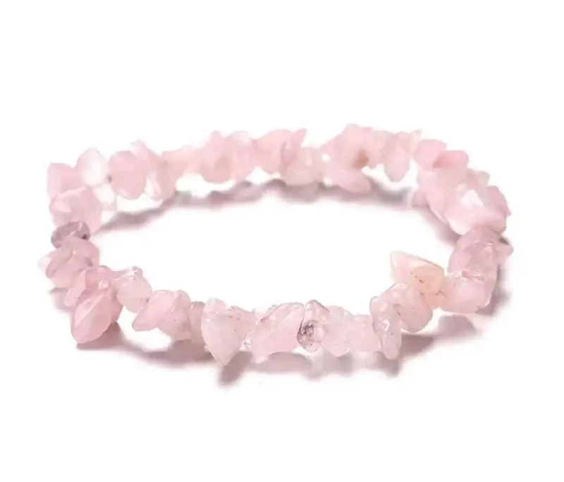 trendy statement bangles for women-Rose Quartz Crystal Bracelet