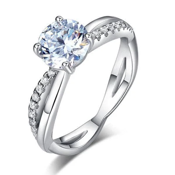 luxury gold engagement rings-Created Diamond Engagement Ring 1.25 Ct