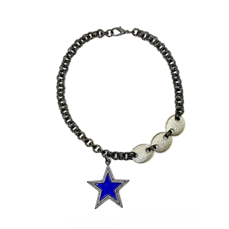 meaningful necklaces for women-Asymmetric Guzzi Star Necklace