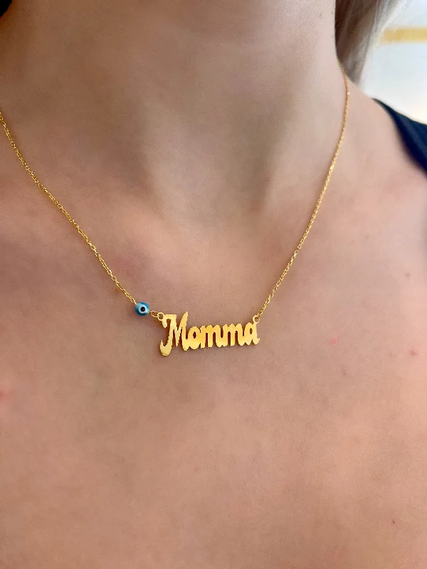 vintage gold necklaces for women-Momma Necklace