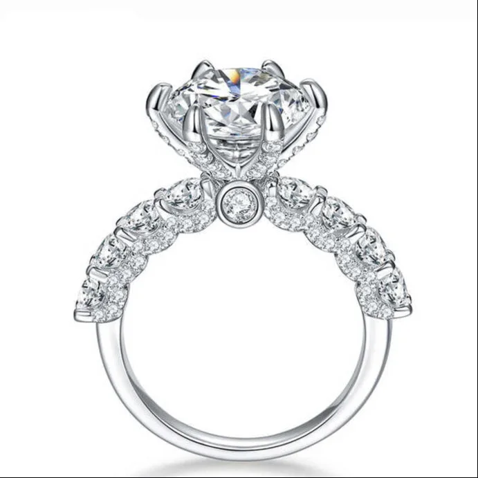 eternity engagement rings-7.3 Ctw Round Diamond Engagement Ring