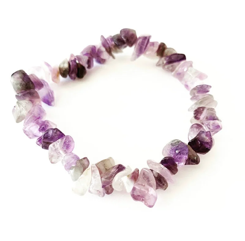 statement bracelets and bangles for women-Amethyst Crystal Bracelet