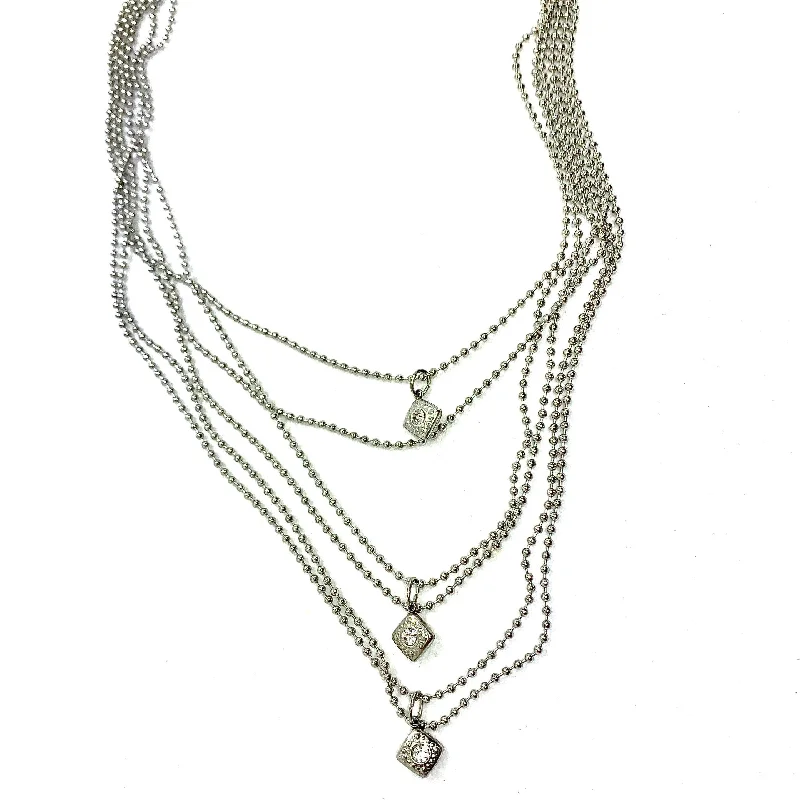 sterling silver necklaces for women-Layering Ball Chain Necklace