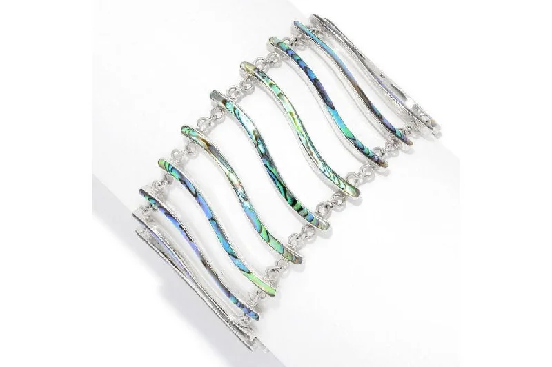 diamond bangle sets for women-Sterling Staircase- Paua