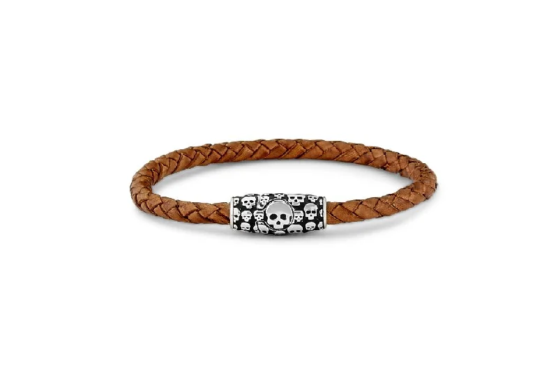 wedding bangles for women-Tobaru Bracelet- Brown Leather