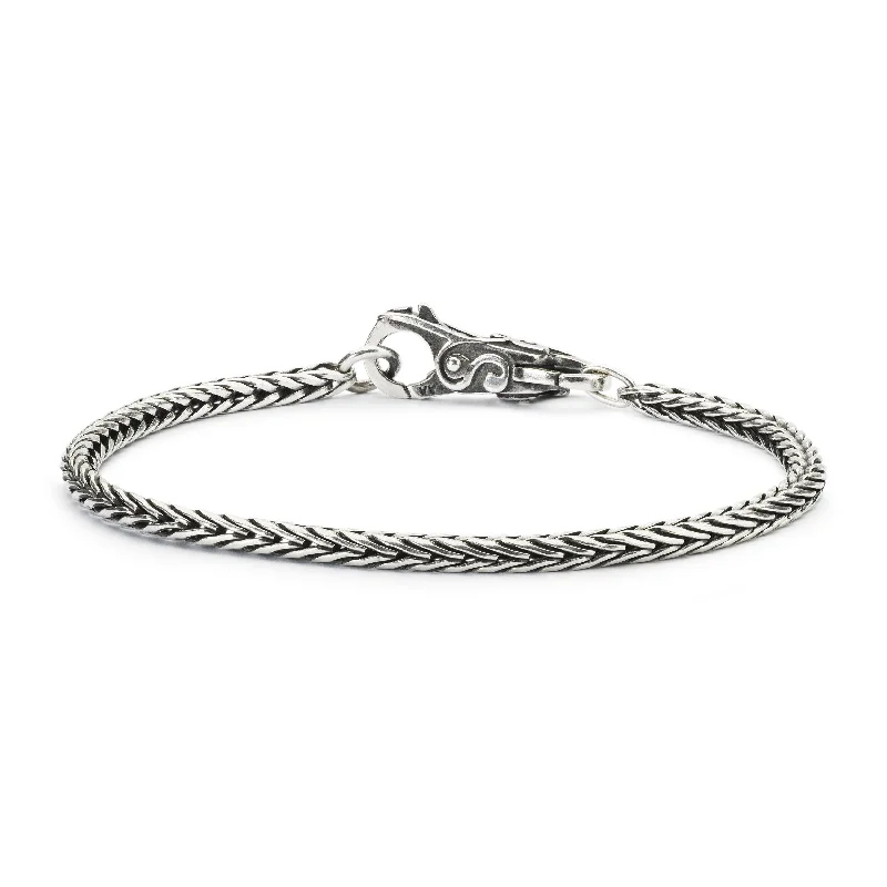 handmade bangles for women-Sterling Silver Bracelet with Soft Wind of Change Lock